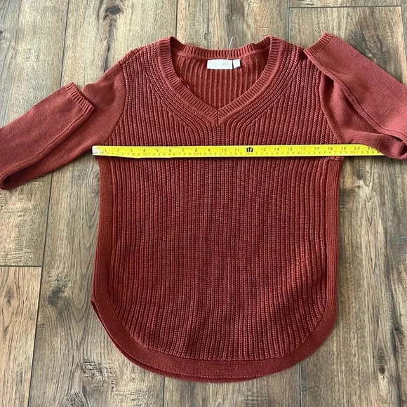 NWOT RD Style Knit Womens Sweater Rust Color Size XS - Picture 9 of 14